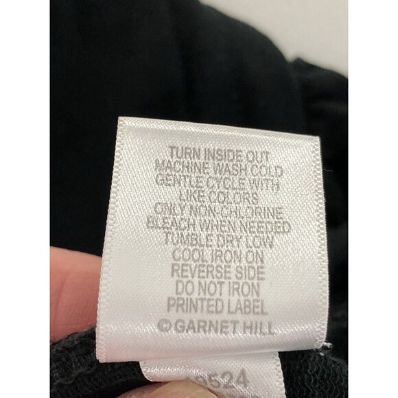 Garnet Hill Harem Pants Women’s L Black High Rise Lounge Jogger Athleisure - Picture 8 of 13